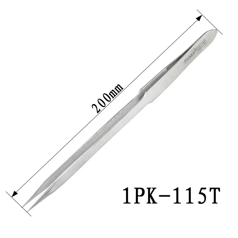 Отверстие для ручки 1 PK-115 T тонкий конец Пинцет из нержавеющей стали