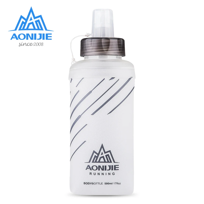 Folding Collapsible Soft Flask Water Bottle BPA Free Hydration Bladder Pack Vest