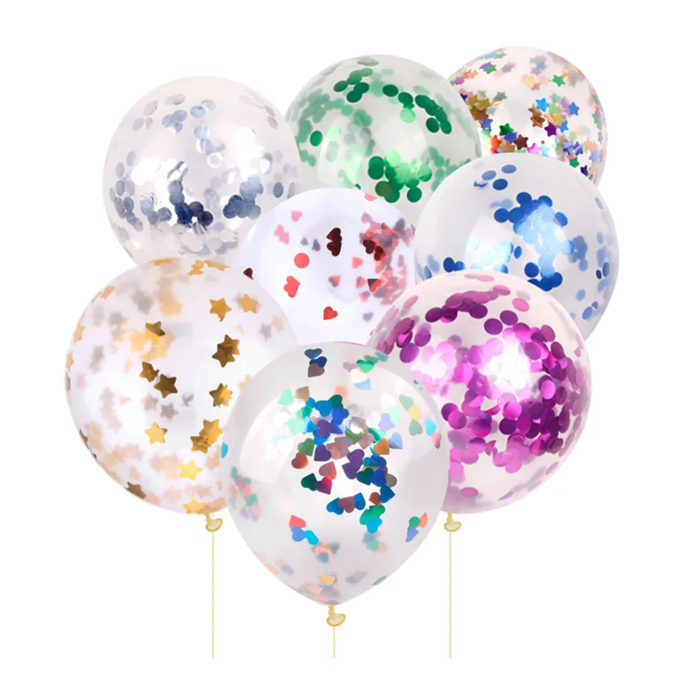 5 pcs Confetti Latex Balloons 4 Colours Birthday Wedding Party Baby Shower Decor