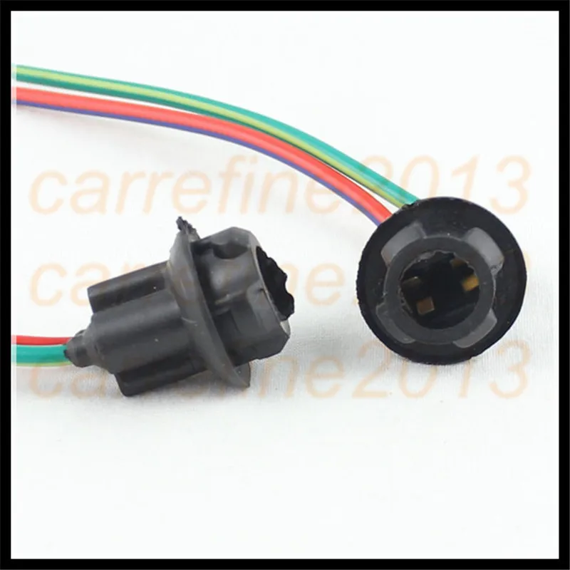 

20 pcs t10 w5w led socket led light bulb adapter t10 w5w harness cable plug xenon led holder bulb connector soft bulb holder
