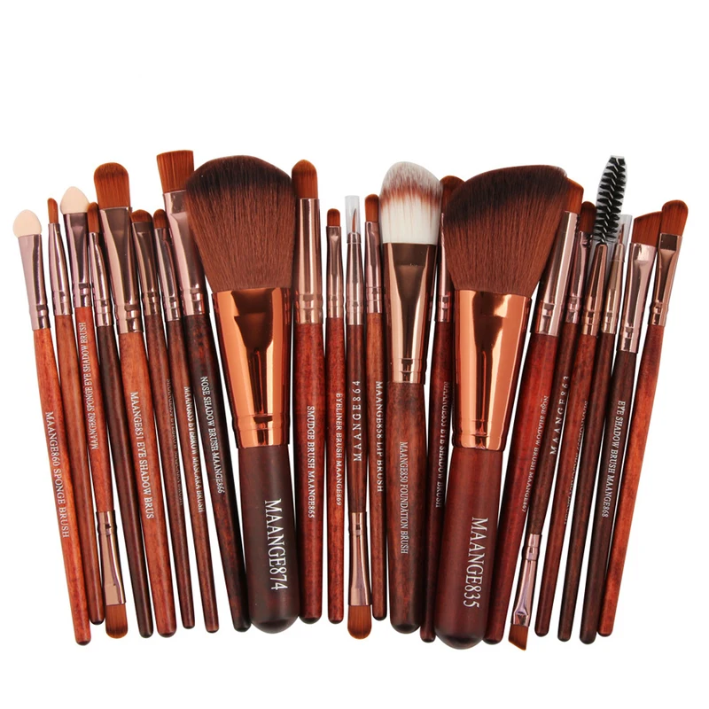 

22Pcs Beauty Makeup Brushes Set Cosmetic Foundation Powder Blush Eye Shadow Lip Blend Make Up Brush Tool Kit Maquiagem