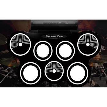 

Portable Jazz Drum Jazz Drum Foldable Digital Drum Dual Speaker Stereo Electronic Drum Plug Eu