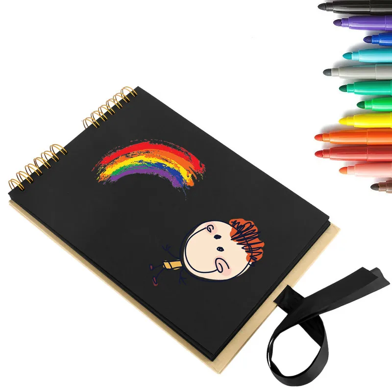 Tanie Czarne albumy ze zdjęciami notatnik do albumu fotograficznego papier typu kraft DIY Scrapbooking zdjęcie ślubne zdjęcia uchwyt prezenty na rocznicę 80 stron