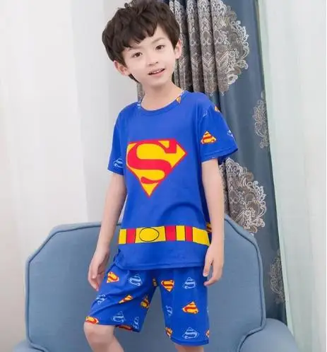 

Boys Girls Home Pajamas Children Simple Clothes Summer Pyjama Short Sleeve Pajamas For Girls Pijamas Kids Suit Set Sleepwear H14