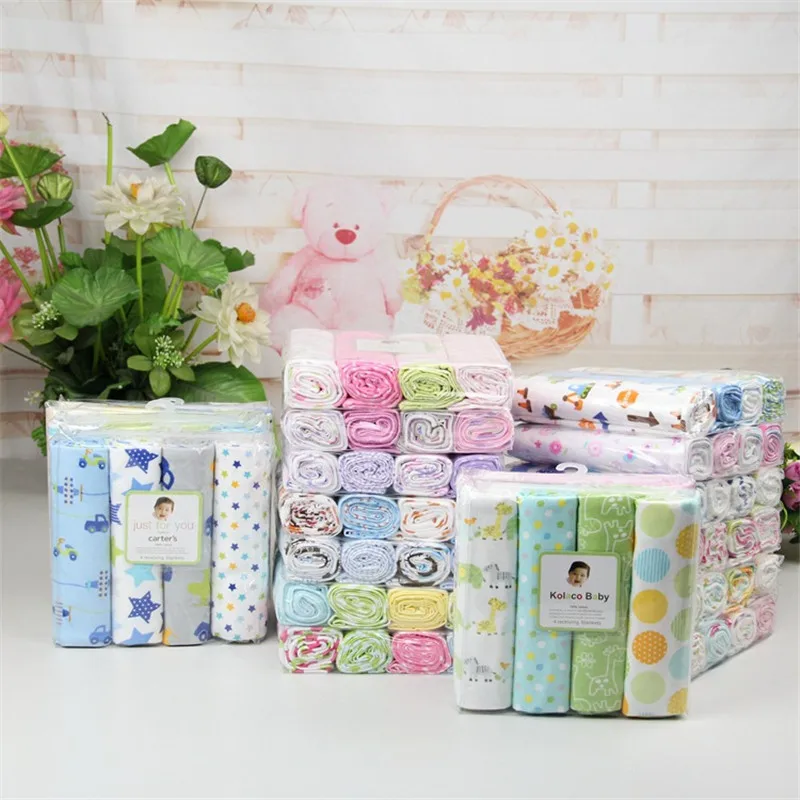 Cotton flannel 4 loaded cotton blanket baby cloth baby of mine baby goods 76*76cm