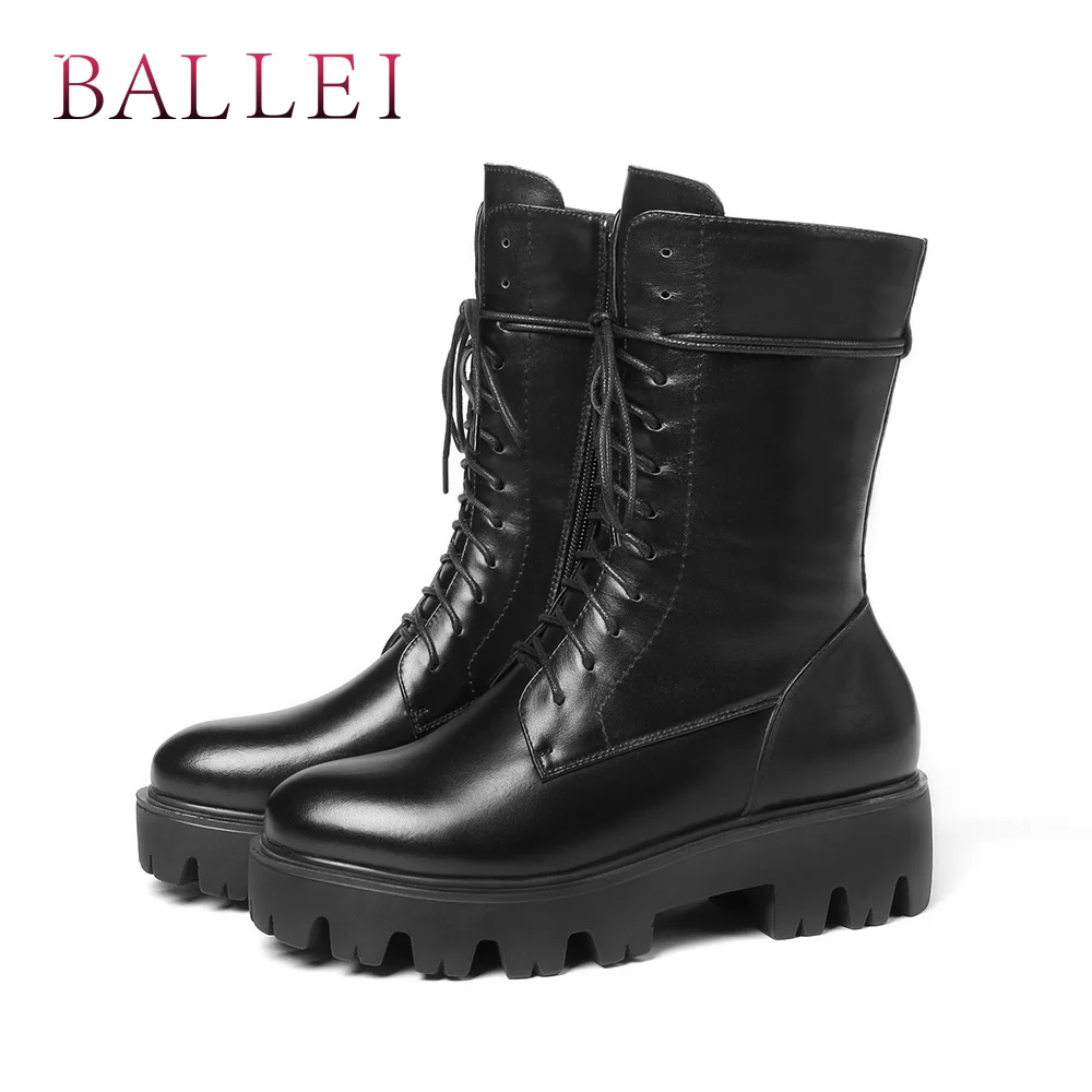 Véritable Leather black Rétro Cuir Bout Bottes Standard Black Rond brown B118 Ballei Bottines Solide Lacets Suede Femme Main À Qualité En Talon Cow Chaussures Doux Suede Haute gnnBAX0aq