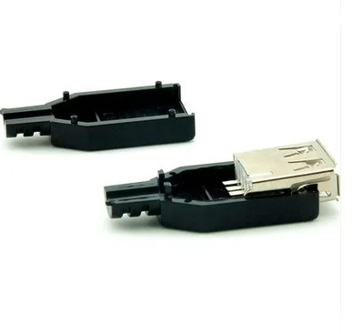 

Free shiping 20sets USB socket / A type / female with plastic / USB Female /a set of 3 pcs