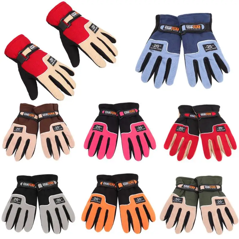 

New Winter Warmer Windproof Full Finger Men Women Sports Gloves Unisex Motorcycle Riding Ski Gloves Snow Snowboard Skiing Gloves