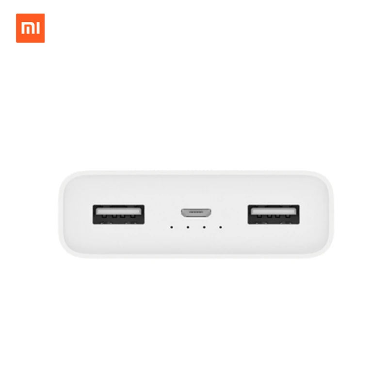 Xiaomi Mi внешний аккумулятор емкостью 20000 мА/ч 2C с двумя usb портами Двусторонняя