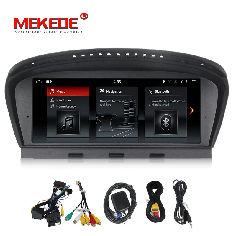 Discount MEKEDE 6 core Android 8.1 car radio multimedia player for BMW 5 Series E60 E61 E63 E64 E90 E91 E92 CCC CIC system IPS screen 5
