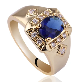 

Unisex Gold Color Real Sterling 925 Silver Ring for Men and Women R117 Size 10 11 12 13