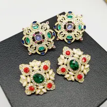 Элегантные ювелирные изделия, старинный драгоценный камень выдолбленные женские серьги на булавке