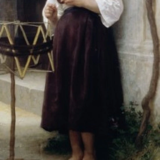 Child with a Ball of Wool   1886  William-Adolphe Bouguereau (1825-1905 French) Poster Print (18 x 24)