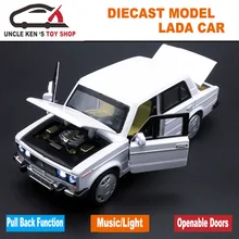 1 32 Diecast Scale Model Russian Lada Cars Replica Metal Toy As Boys Gift With Openable