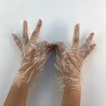 100pcx10 пакет одноразовый PE ручной набор еды и еды прозрачный красота работа по дому чистящие и защитные перчатки для здоровья