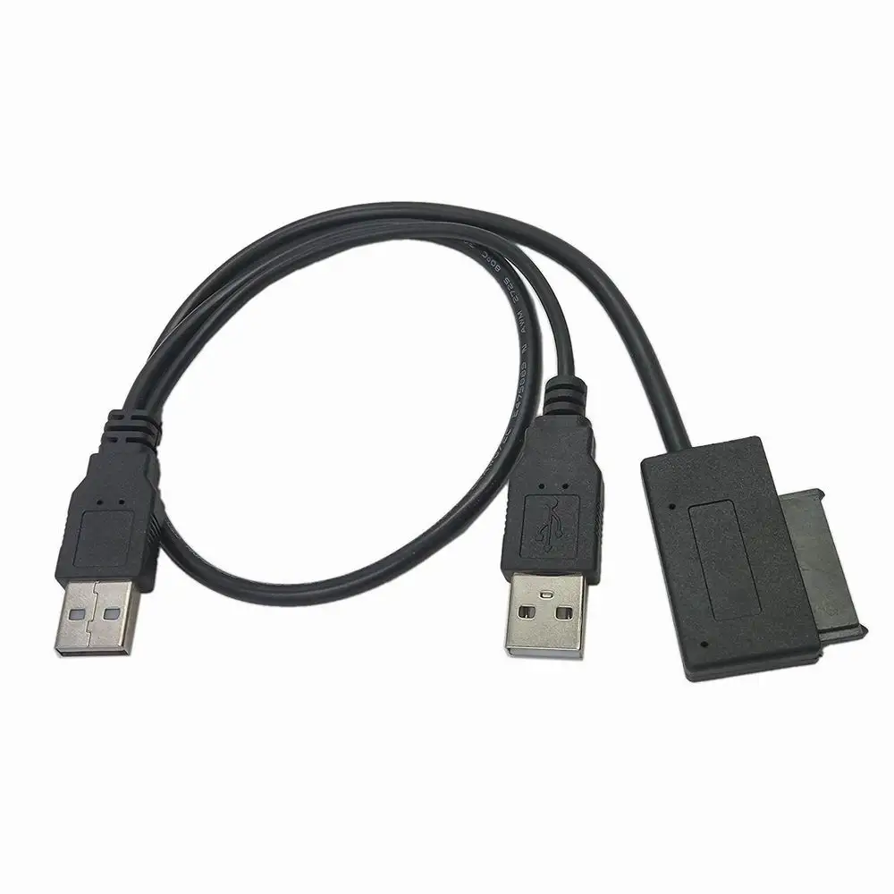 USB 2.0 до 90 градусов угловой тип Slimline SATA 7 + 6 13pin CD DVD Встроенная память драйвер адаптер с extral USB Мощность кабель