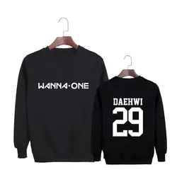 KPOP корейской моды хотите один WannaOne хлопковые толстовки с капюшоном Пуловеры Толстовки PT569