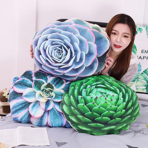 Simulação da Planta Boneca de Brinquedo de Pelúcia Recheado de Carne Almofada do Sofá Planta de Pelúcia Brinquedos de Presente de Aniversário da Menina Travesseiro Macia Almofadas Enchimento