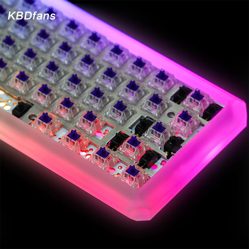 KBDfans 5 град Прозрачный матовый акриловый CNC 60% чехол|case shipping|case casecase transparent |