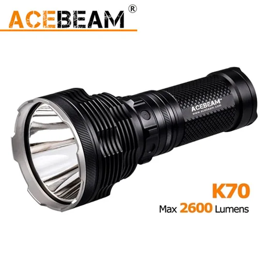 

ACEBeam K70 2600 lumen CREE XHP35 LED Flashlight Camping Torch Use 4x 18650 Battery Throw 1300meters Light Gear