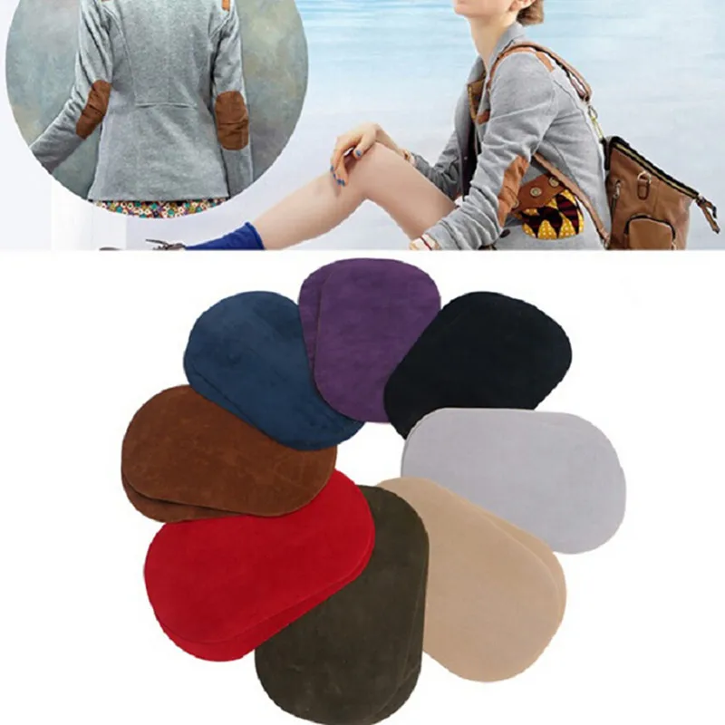 

Haodeba2pcs/lot round Iron On Patches Repair Elbow Knee Applique Patches For clothes stickers Clothing Accessories