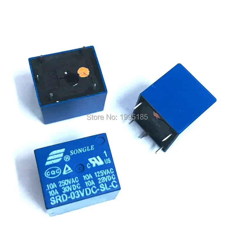 Amazon.co.jp: 10 個リレー DC 3V 5 ピンミニパワーリレー PCB
