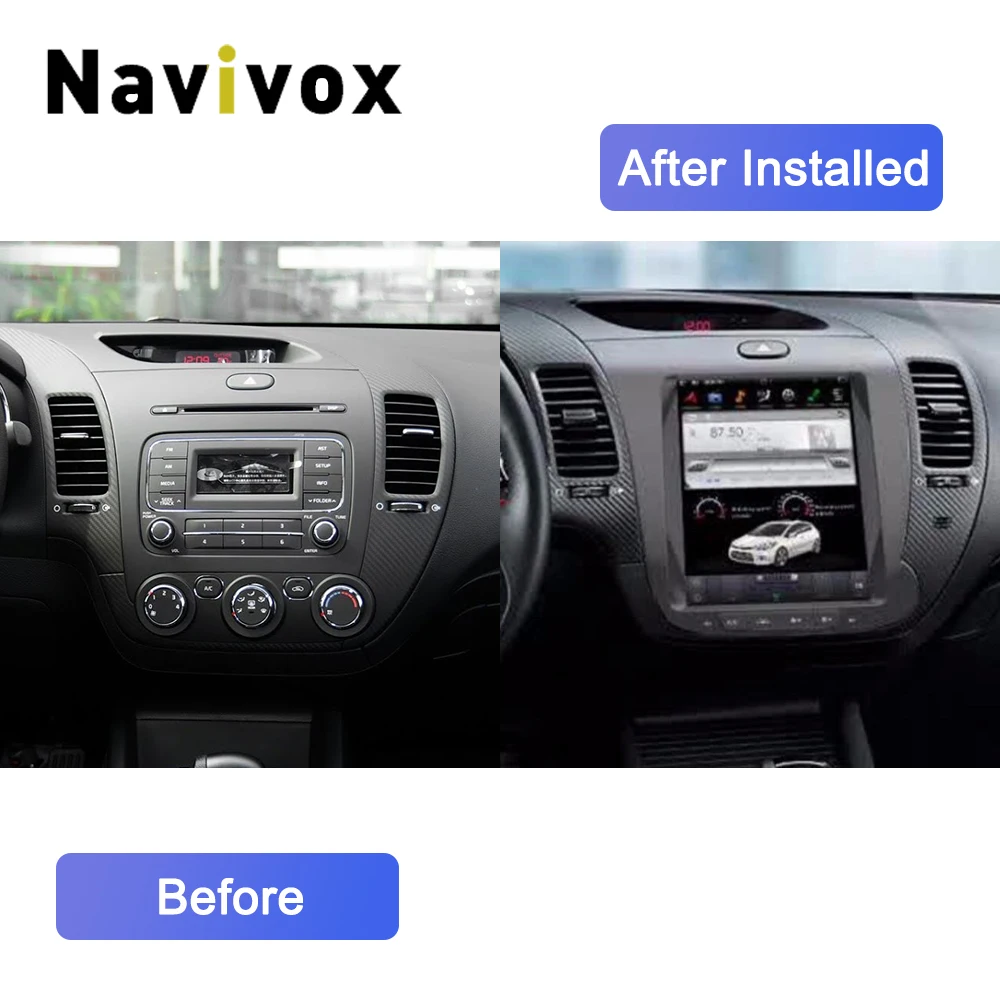 Navivox вертикальный Экран кіа Cerato K3 Форте 2013 Android 7,1 автомобильный мультимедийный плеер AC стерео радио головное устройство