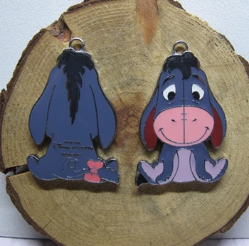 

Fashion 40pcs mix cartoon Eeyore head Metal Charm earrings necklace bracelet Pendant DIY Necklace Jewelry Charms D9