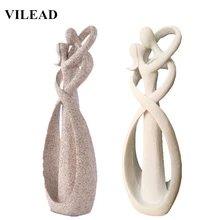 VILEAD 23 cm piedra arenisca besando a los amantes de la estatua de amor figuras escultura Vintage casa decoración boda Regalos de aniversario artesanía