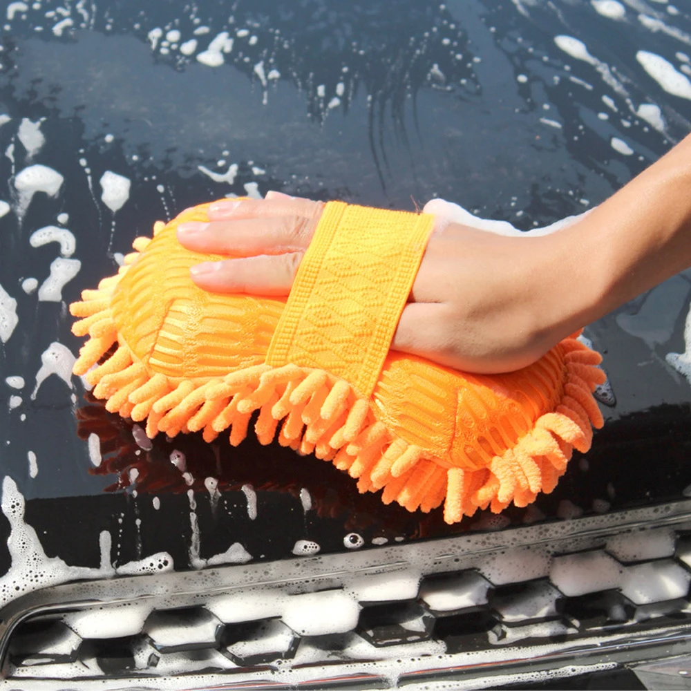 1Pcs Quick dry Car Wash Auto Hand Soft Towel Mitt Gloves Microfiber