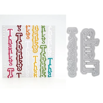 

Insert Thanks Frame Metal Cutting Dies Stencils for DIY Scrapbooking Photo Album Decorative Embossing Paper Cards Crafts Die