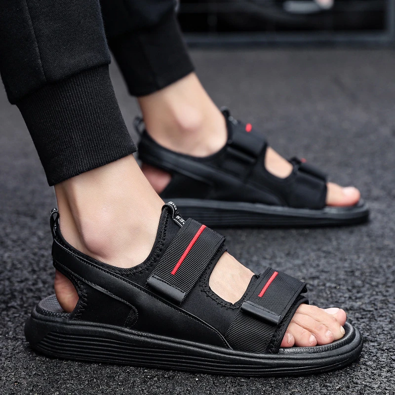 Sandalias para hombre 2019 verano nuevo clásico transpirable ligero punta casual tendencia playa moda de hombre|Sandalias de - AliExpress