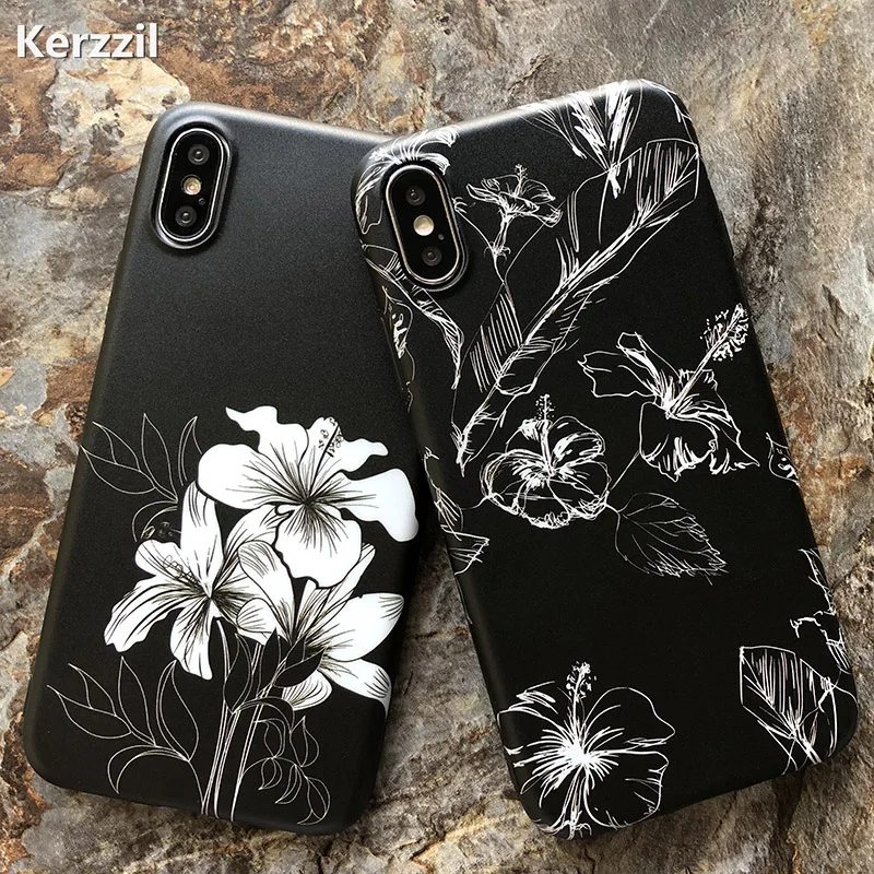 Kerzzil чехол в стиле ретро с лилиями для iphone 7 6 6S Plus Мягкая силиконовая задняя крышка