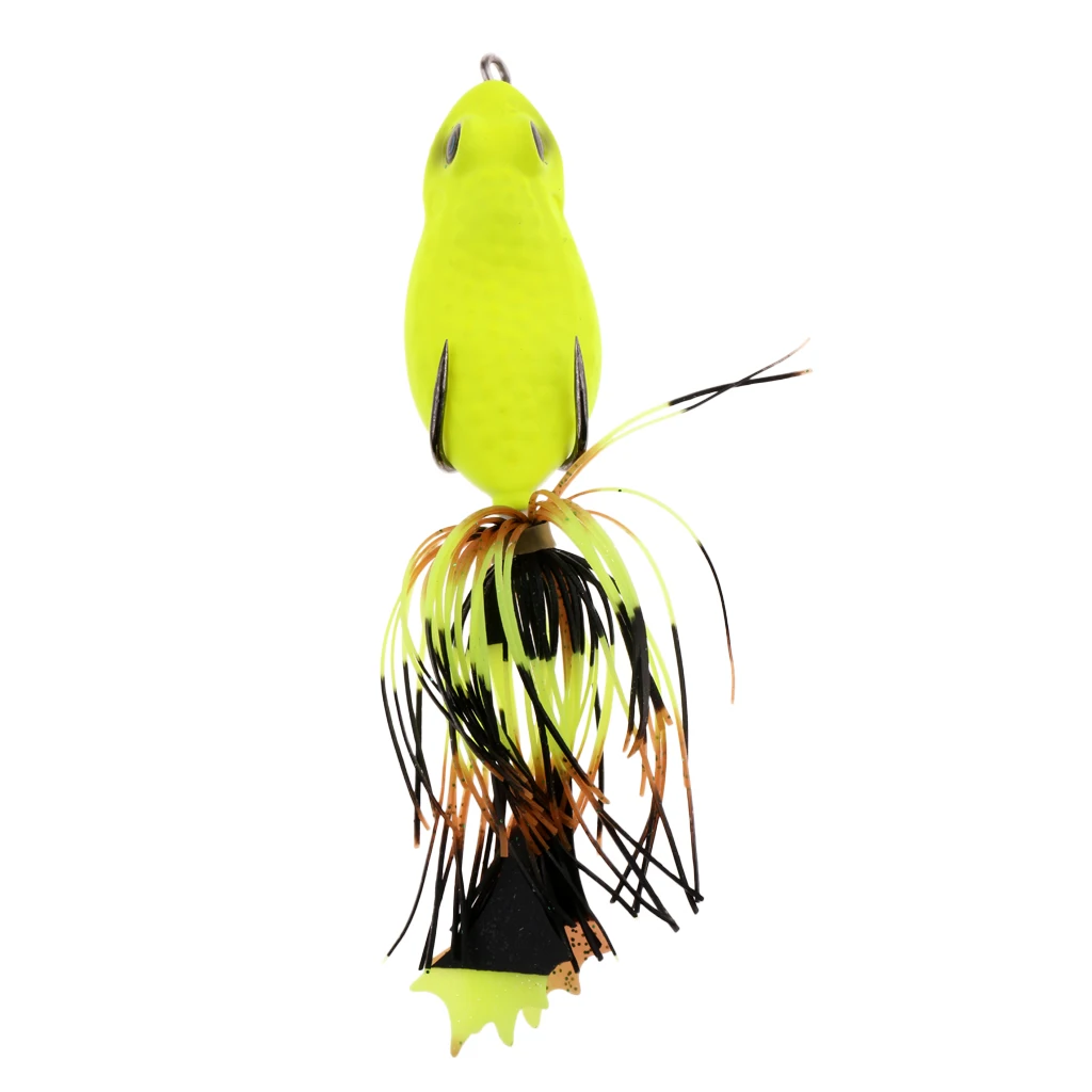 3D Frog Soft Fishing Lure Bait Floating Crankbaits Bass Pike Perch Catfish Snakehead Topwater Hollow Body Artificial Lures