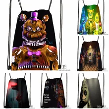 Заказной рюкзак Five Night at Freddy на шнурке для мужчин и женщин, милый рюкзак для детей, ранец(черная спинка) 31x40 см#180531-01-18