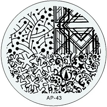 1 шт. модный дизайн DIY лак для красоты художественный штамп с изображением для ногтей штамповочные пластины 3D шаблоны для дизайна ногтей трафареты инструменты для маникюра - Цвет: AP-42