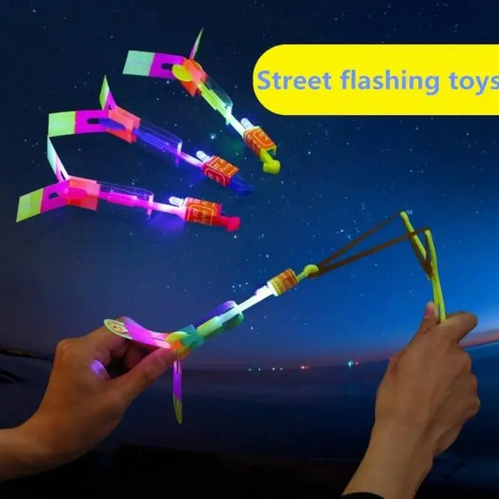 

Arrow Rocket Flying Toys 3PCS/SET LED Light Rotating Outdoor Flashing Fly Helicopter Toy for Children