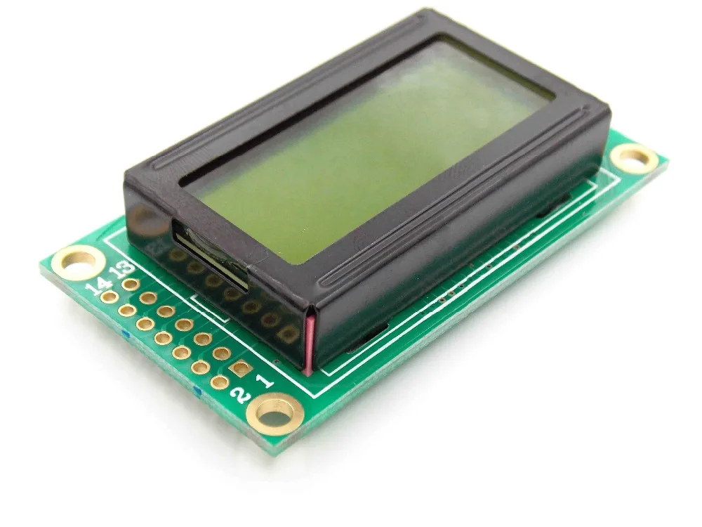 Vendita Calda 8X2 Modulo Lcd 0802 Schermo Di Visualizzazione Dei Caratteri Verde