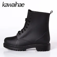 2017 Autumn Winter PVC Men Rubber Shoes Male Waterproof Rainboots Rain Boots Kawaihae Brand Riding Martins Boots 809-1