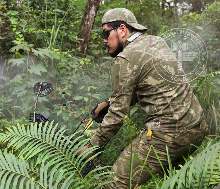 Начальников маркировки камуфляж футболка с длинными рукавами Для мужчин топы тактический Охота Одежда армия Пеший Туризм Airsoft Wargame Soprtswear Шестерни