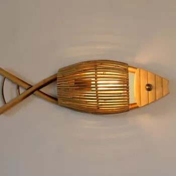

fish retro bamboo wall ligh Bar Cafe Restaurant fish shaped lamps wall lamp lamp Southeast Asia wall lamps ZA914611