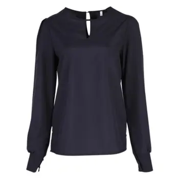 

Spring Autumn Female Shirts Long Sleeve Casual Chiffon Blouse Fashion Black Tops Women Clothes