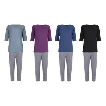 

Women Postpartum Nursing Pajamas Set 3/4 Sleeve Breast Feeding Clothes