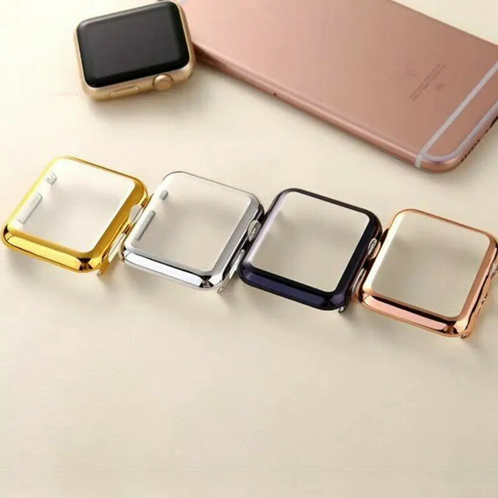Apple Watch Series 3 мягкий ТПУ бампер iWatch защита экрана чехол 38/42 мм|Смарт-аксессуары| |
