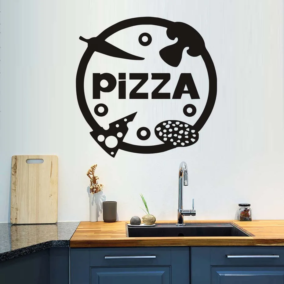 Pizzeria Diy наклейки на стену виниловые домашний декор кухонные овощные для пиццы