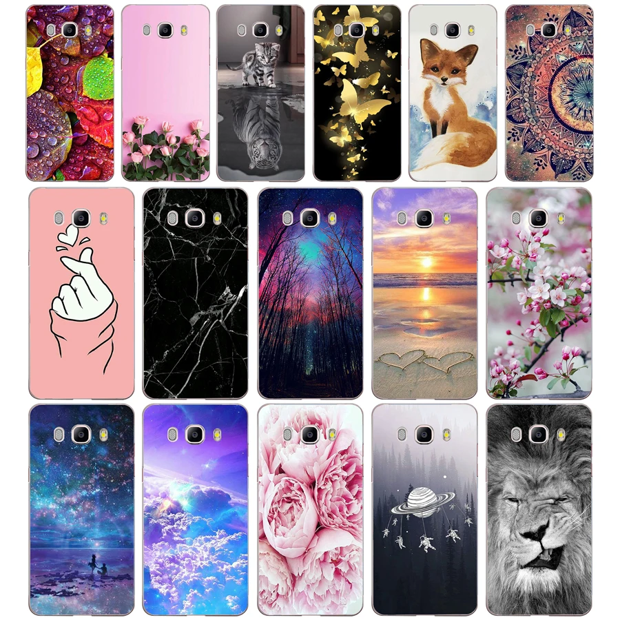 

A silicone Case FOR Samsung Galaxy J7 2016 Case J710 J710F Cover FOR Samsung J7 2016 phone soft tpu protective printing bags