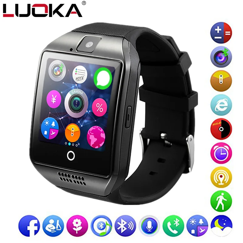 LUOKA Bluetooth Smart Watch Q18 Support Sim TF Card font b Phone b font Call Push