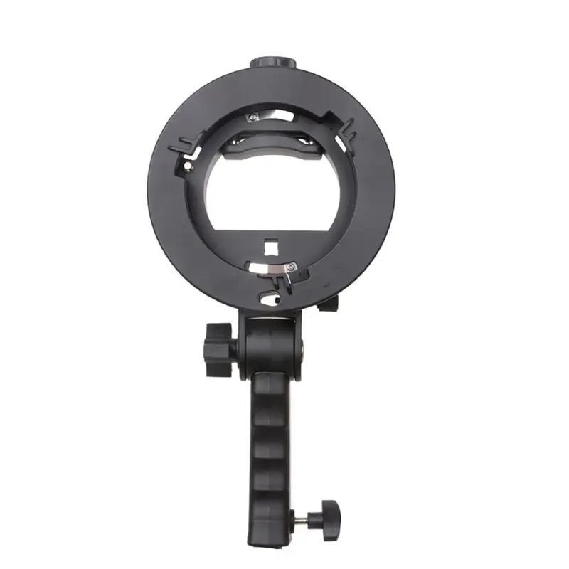 Black Aluminum Alloy Bracket Pro Mount Adapter Holder with Hand Grip for Speedlite Snoot Flash Softbox Accessories