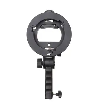 

Black Aluminum Alloy Bracket Pro Mount Adapter Holder with Hand Grip for Speedlite Snoot Flash Softbox Accessories