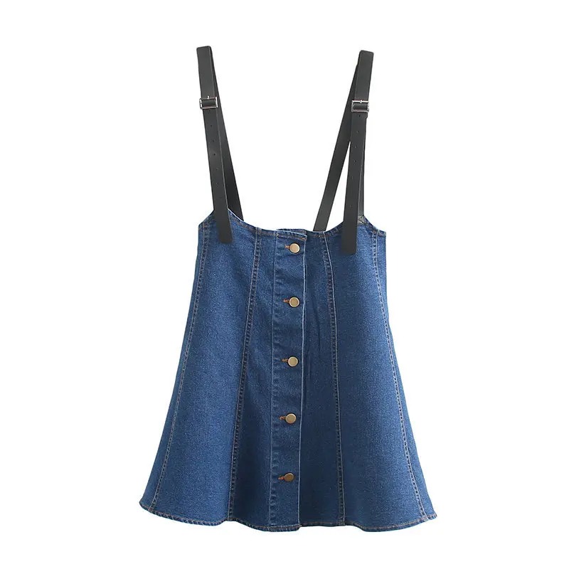 

A22 Plus Size Casual overalls Dresses summer of 2019 Women Clothing fashion Stretch denim Dress female 2337